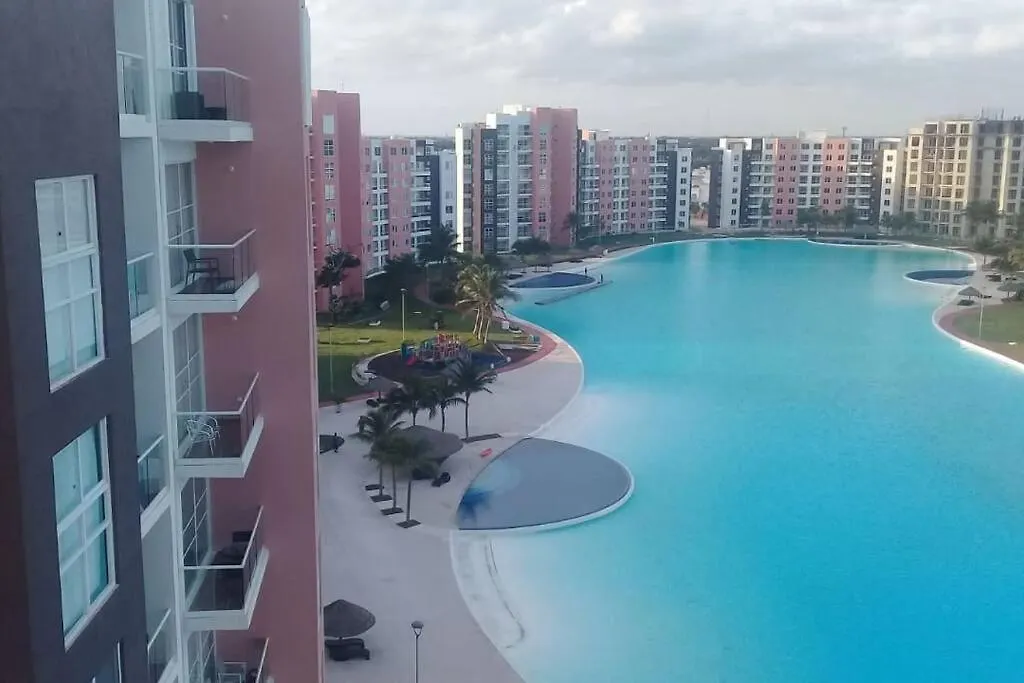 Departamento Con Laguna Artificial Cancun 0*,