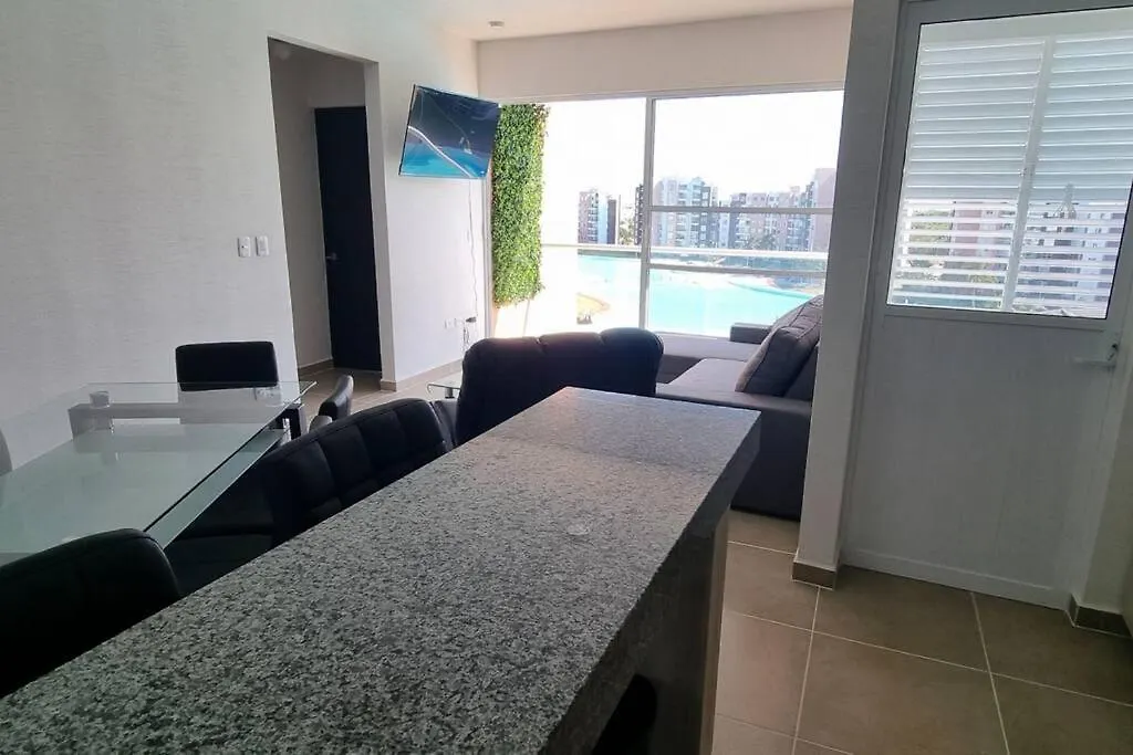 Departamento Con Laguna Artificial Cancun 0*,